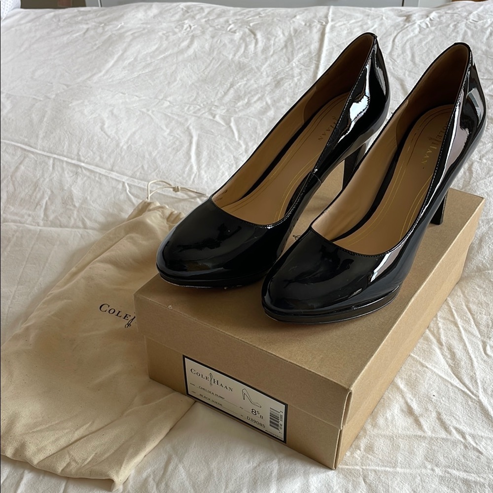 Cole Haan Black Patent Leather Heels